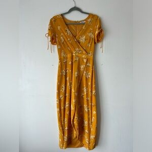 Madewell Goldenrod Wrap Dress